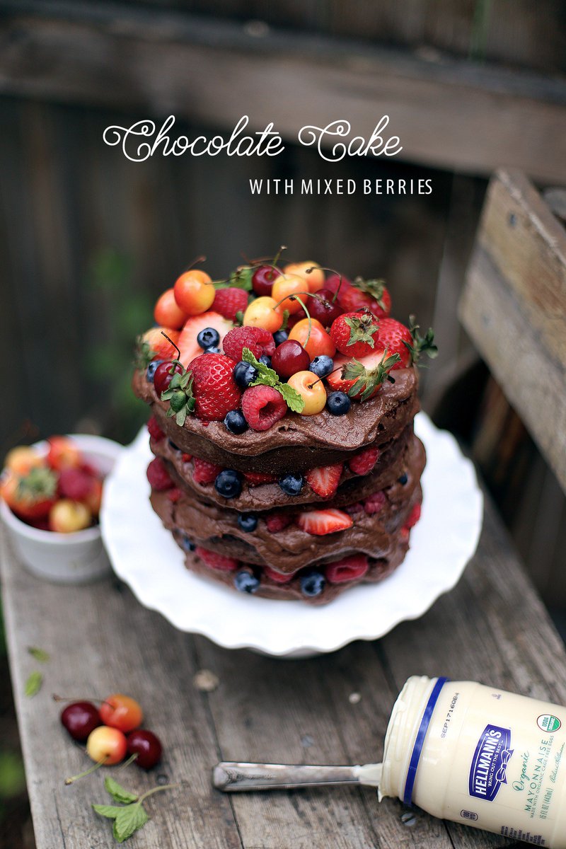 whiskingkitchen's tweet photo. A7: A Mayo cake is a must! @the_feedfeed @Hellmanns #feedfeed #bepicky https://t.co/9QN1rMAmUJ