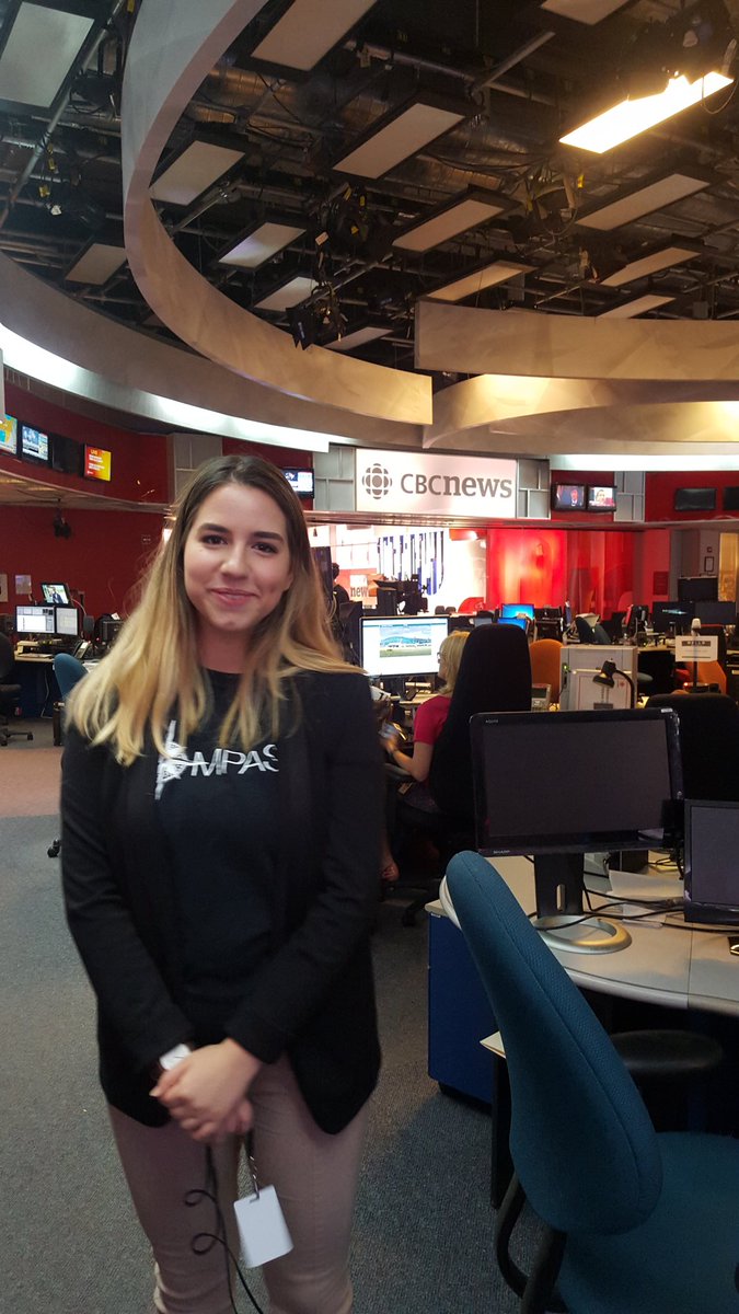 JACO_CP's tweet photo. We're just moments away from the interview here at @CBCCanada - Liat representing for @CompassJA and @JACO_CP! https://t.co/DWND2oy6wK