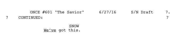 BestSeries_Fr's tweet photo. #OUAT Voici le premier #scripttease de la saison 6 et il est tiré de l'épisode 6x01 "The Savior" -V https://t.co/xB49Q04v8m
