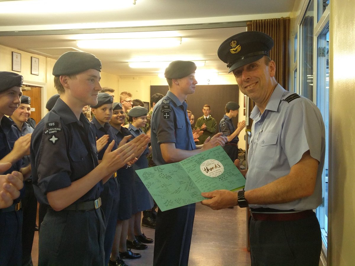 195atc's tweet photo. After a truly awesome #AFDNEL16, our cadets this evening presented the Boss with a thank you card for his efforts! https://t.co/IV1D6OIIMw