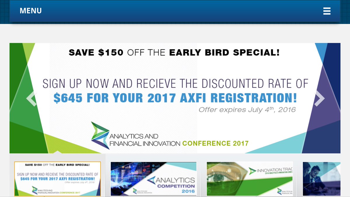 JBFintech's tweet photo. Registration for next years AXFI is open , the lowest cost it will be . https://t.co/bg21qCAlMm #AXFI2016 https://t.co/aJ0aQQX3mt