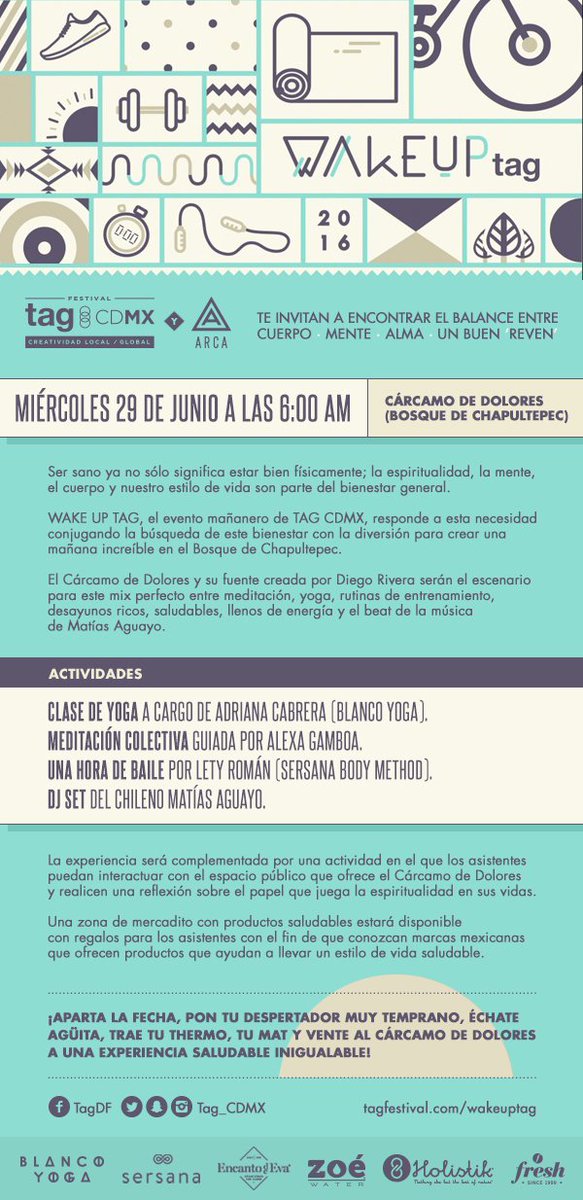 Popkinema's tweet photo. @tag_cdmx y #Arca los invitan mañana 29 de junio a encontrar el balance entre cuerpo, mente y alma #TagDF #Bienestar https://t.co/Mx3jYXQfQA