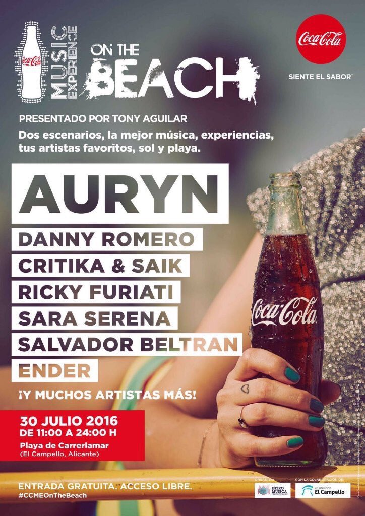 Recordad que <a href="/SalvaBeltran/">Salvador Beltrán</a> estará en el #CCMEonthebeach el 30/07 <a href="/TonyAguilarOfi/">Tony Aguilar</a> <a href="/CocaCola_es/">Coca-Cola España</a> <a href="/CampelloTurismo/">El Campello Turismo</a> 👏👏