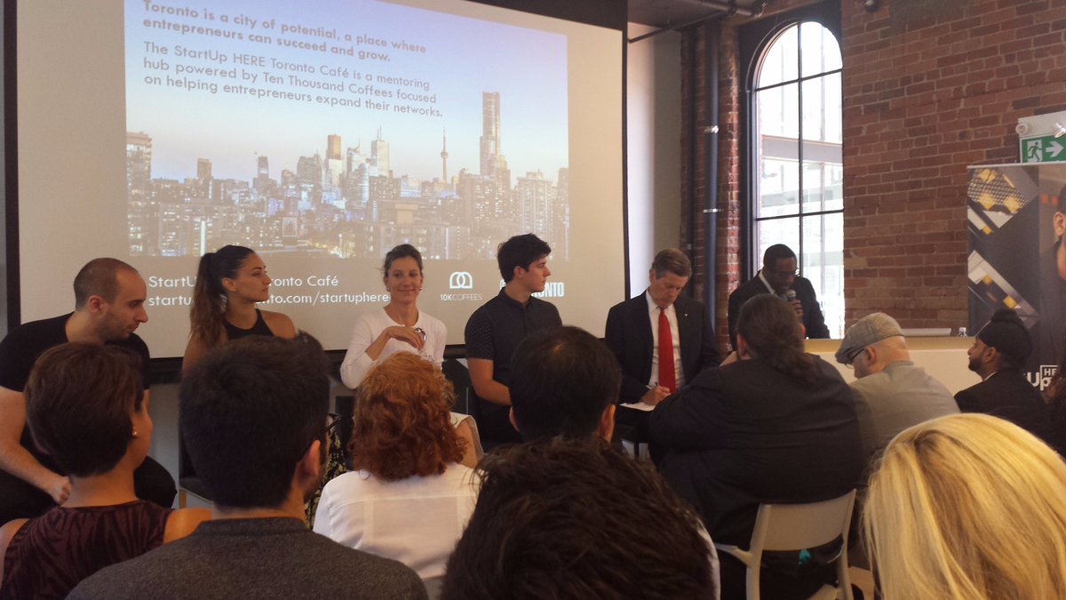 TrustedPros's tweet photo. 😍 Wise words from fantastic T.O. Entrepreneurs! Thanks @10kcoffees @JohnTory @startuphereTO #LetsGetCoffeeTO ☕ https://t.co/91zjdrTQpv