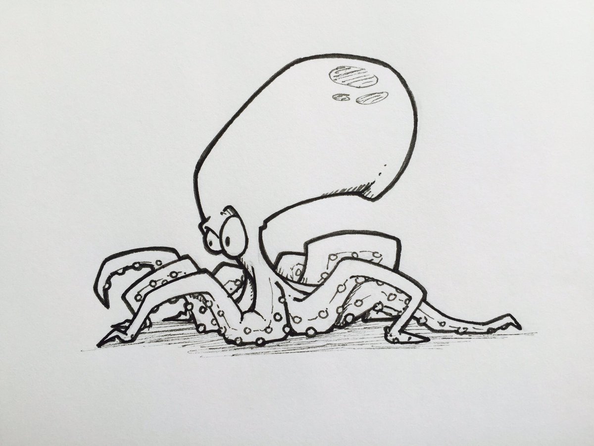 stv_armstrong's tweet image. Octopus is on the move #octopus #tentacles #eightlegs #cephalopod #seacreature #drawing #doodle #sketch