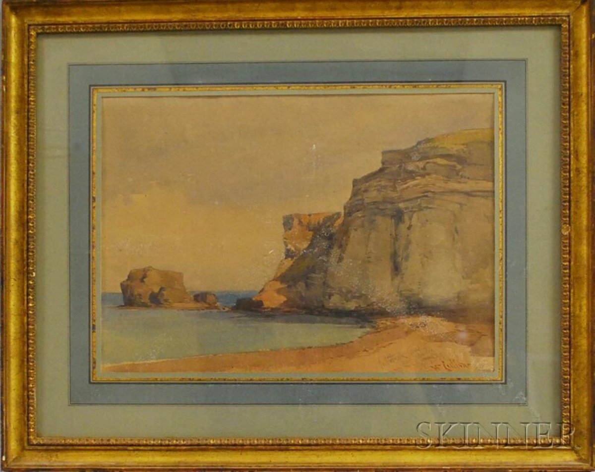 callow_art's tweet image. Saltwick Bay, Near Whitby, July 20·51, 9×13in, Sold for $830 USD #williamcallow auctionclub.com/public/histori…
