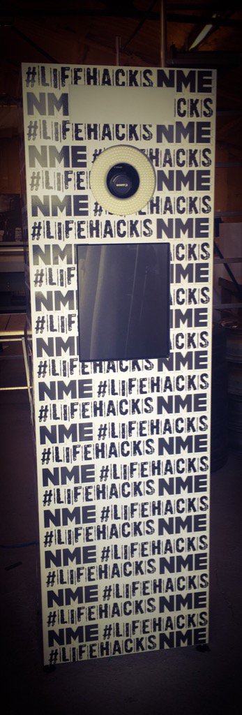 Selfie pod custom printed for NME uni day #photobooth #selfiepod