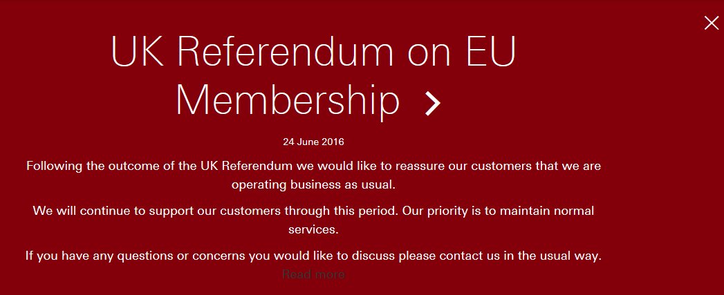 Don't Panic!! says HSBC... in scary red. Haven't they heard of soothing blue?
