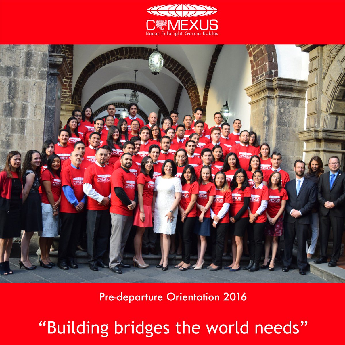 Comexus's tweet photo. Perspectiva de grupo de los becarios mexicanos #Fulbright-García Robles generación 2016.
#COMEXUS, #PDO2016 https://t.co/kIYZLNnmNU