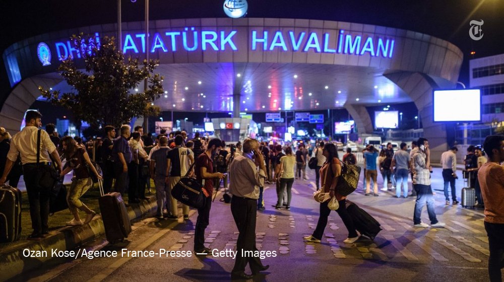 nytimesworld's tweet photo. At least 28 people were killed and 60 injured in the attack at Ataturk airport in Istanbul https://t.co/H1cw4d79fz https://t.co/SZ0bZGZxXH