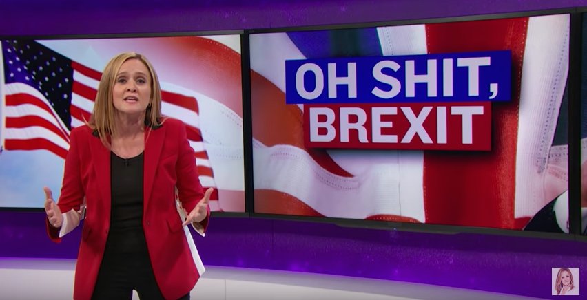 esquire's tweet photo. Samantha Bee explains why #Brexit is really about white supremacy: https://t.co/xOG1B2Z8Td https://t.co/pO9N7hIXKp