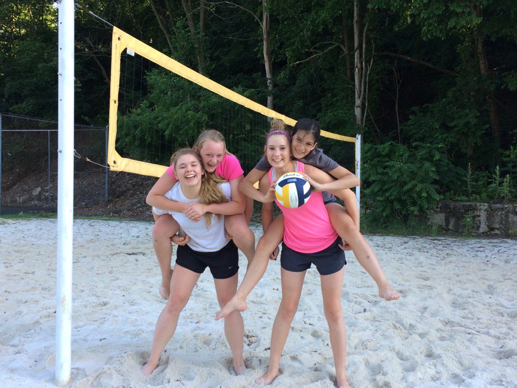 BSHSVolley's tweet photo. All are welcome to come to Biser St on Tuesday and Thursday from 6-?  For the rest of the summer. https://t.co/b0qHw3qA8K