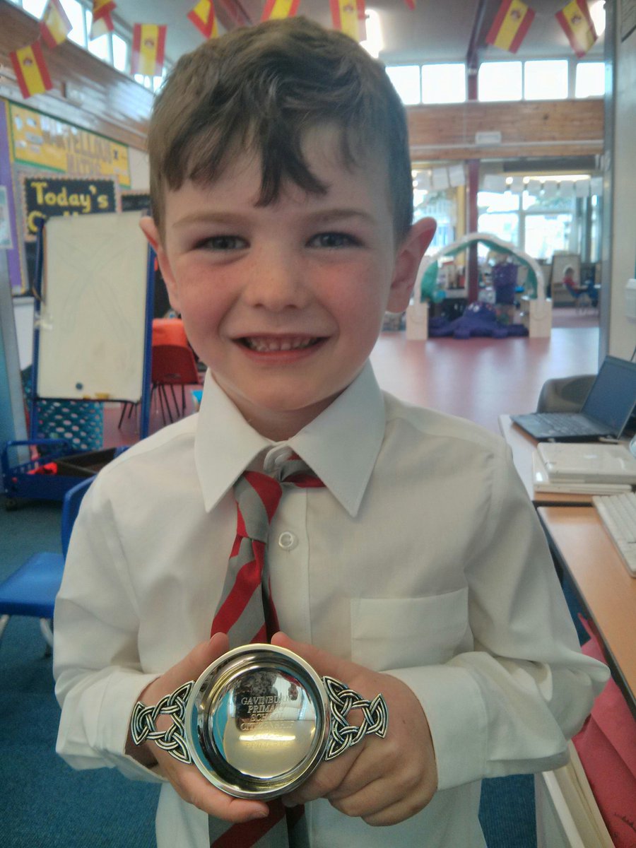 P1-3 service at Old Kilpatrick/Bowling Parish Church. Here is our P2 Citizenship Award Winner for  2016. Well done!
