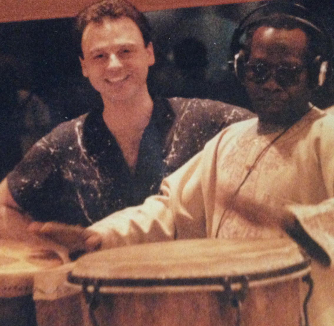 #tonyCimorosi and #babaTundiOlatunji @BondStreetStudio 1990 NYC recording NY International cd with #RandyBrecker