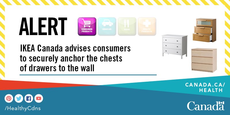 HealthyCdns's tweet photo. Do you have any IKEA Canada chests of drawers at home? Check out this Alert: https://t.co/3lhF9G8RUW https://t.co/rTZRjOwiTF