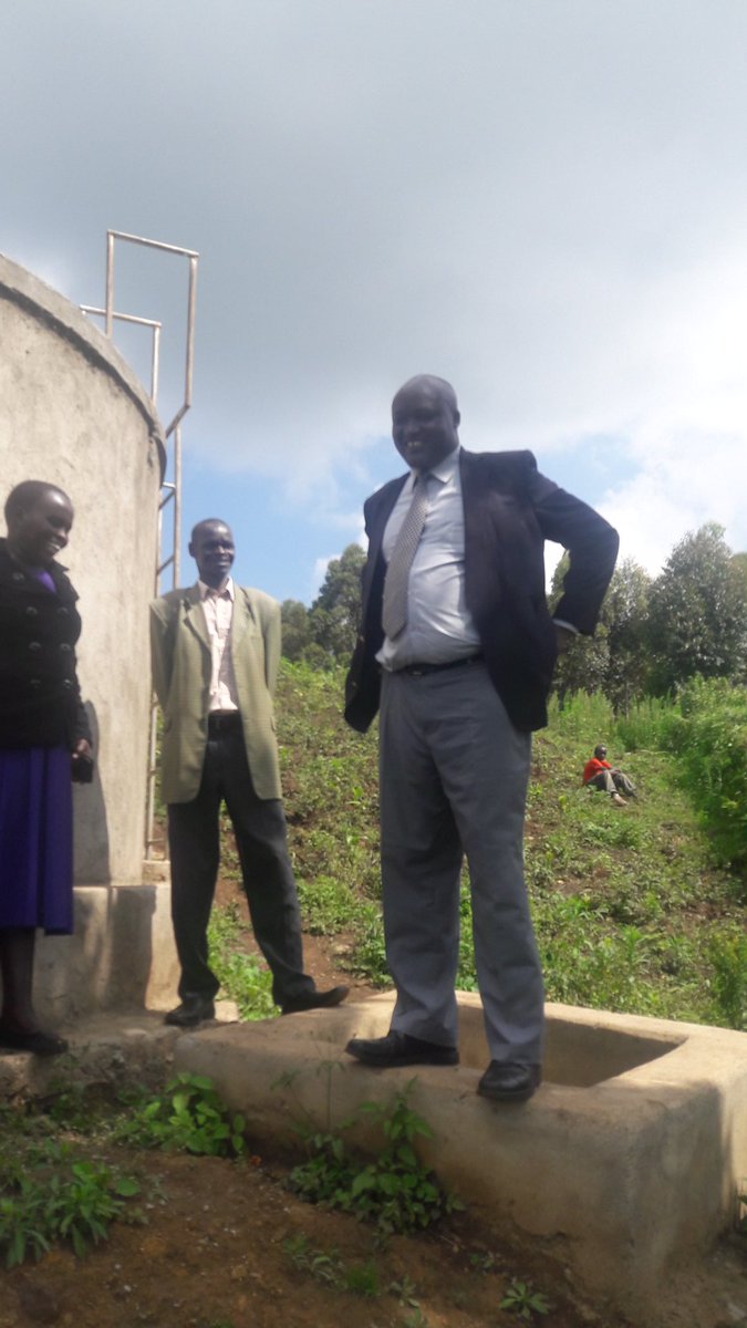 Inspecting some of the ongoing water projects in nandi county.This is kapsilibai water project in sirwa village.