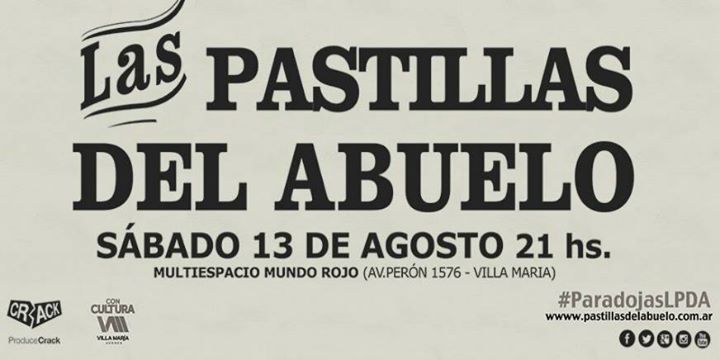MundoPastillero's tweet photo. #ParadojasLPDA en #Córdoba. Se viene la gran gira cordobesa por #RíoCuarto, #CórdobaCapital, #VillaMaría..

Culiau ! https://t.co/G9A28YfLGG