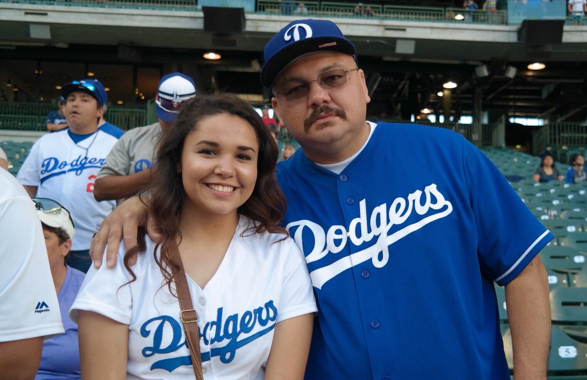 Dodgers's tweet image. #WeLoveLA at Miller Park!