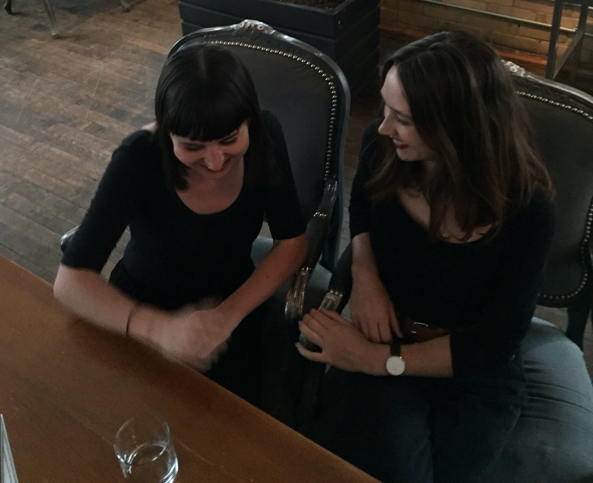 katrinamckay's tweet image. Candid shot of 2 members of the @uplevelpr team during a meeting today. They're dressed the same...AGAIN. #torontopr
