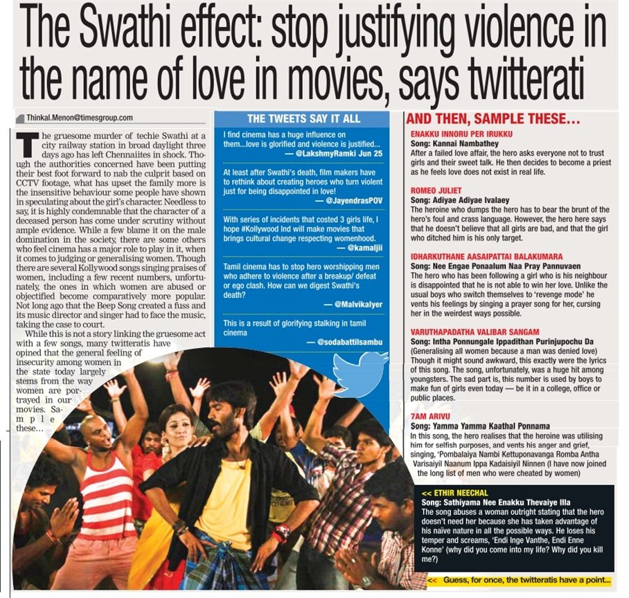 kamaljii's tweet image. #SwathiMurder

Here is GVPrakash #EIPI - a Bad example for #WomenInsult

&amp;amp; a #Thala Fan tweet of mine advising them