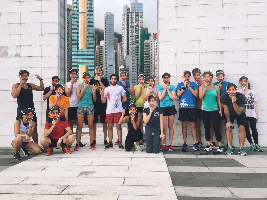 rebeccashore's tweet photo. 22 killed this am workout and bid farewell to our first member by shedding tears of sweat! #np_pledge #justShowUpHK https://t.co/b0QVhMC2cG