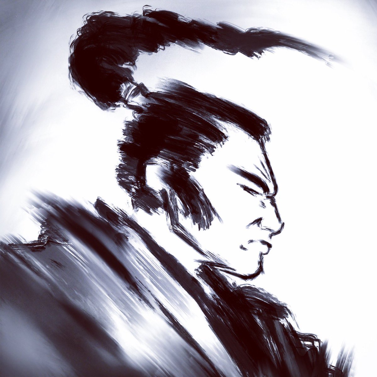 Stealthy_Games's tweet photo. #sumie #samurai #minimalist #painting #blackandwhite #dramatic #ipadart #gamedev #indiedev #contrast #ipadartist https://t.co/n4XlBC8Zh2