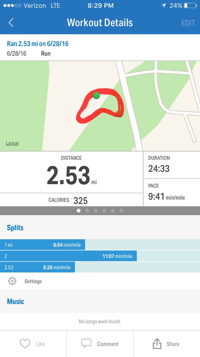 ColbyKGallagher's tweet photo. I just ran 2 miles (walked .5 in between) by myself. Without being forced. How did this happen? #feelingalien https://t.co/adOcs4aPeK