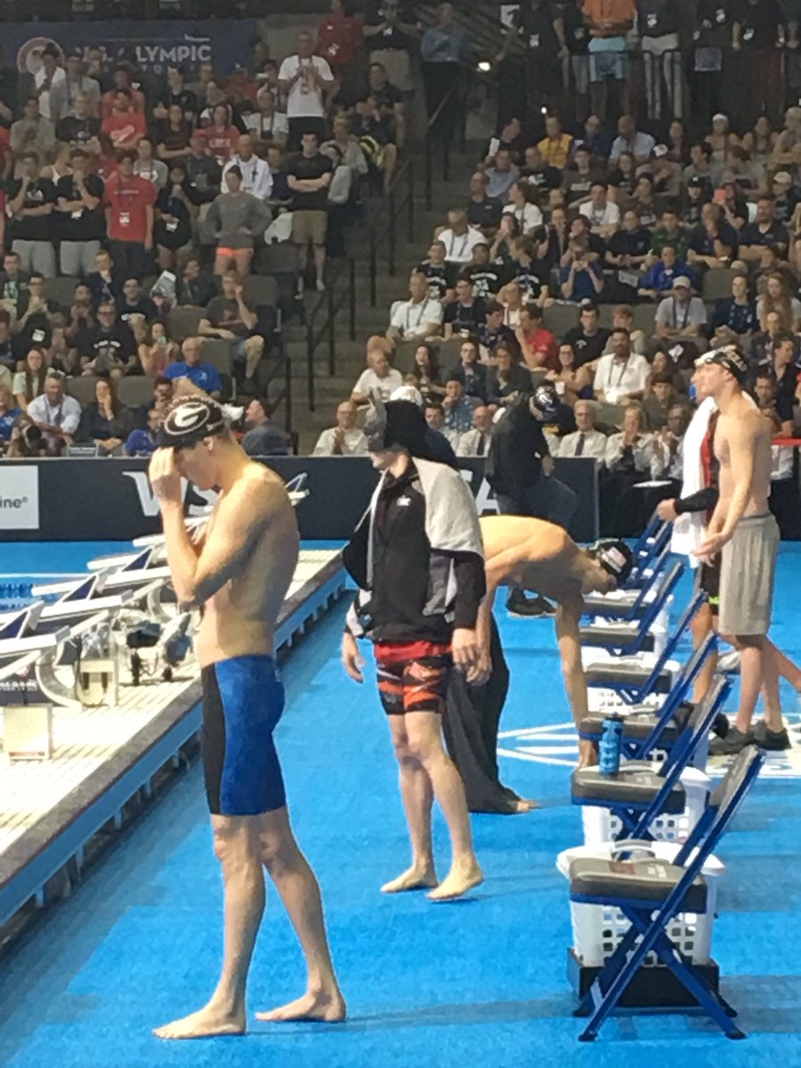 Batman sighting in the 200 fly semifinal at #SwimTrials16!