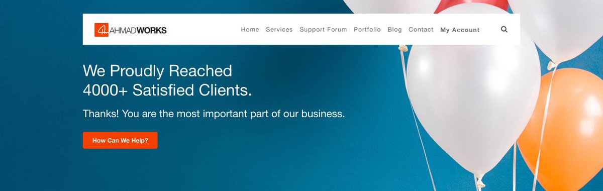 ahmadworks's tweet photo. We reached 4000 clients. Thanks everyone! you are the most important part of our business :)
#themeforest #WordPress https://t.co/X7KwcAbWa9