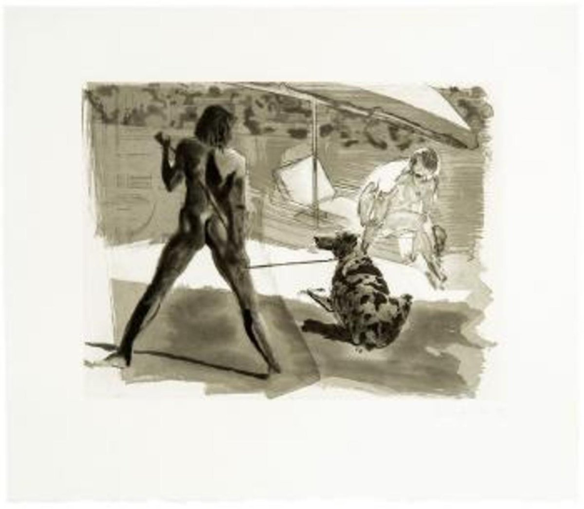 fischl_eric's tweet photo. Beach, 12×15in, Sold for $900 USD #ericfischl https://t.co/7eOSUsTWtk https://t.co/7UgUPcYO3W