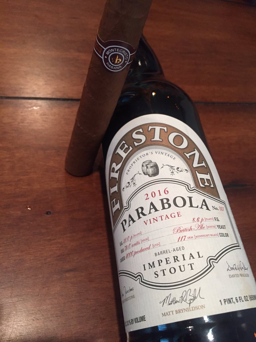 GangstaofCraft's tweet photo. @FirestoneWalker #parabola16 #cuban #cigar #montecristo #4thofjuly https://t.co/fmUOfkOFJX