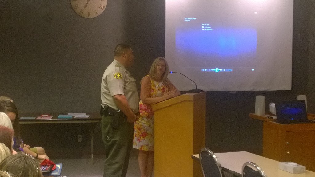 We have the National School Resource Officer of the year here in Yucaipa. Thank you Deputy Eric Lugo.  #SafeSchools