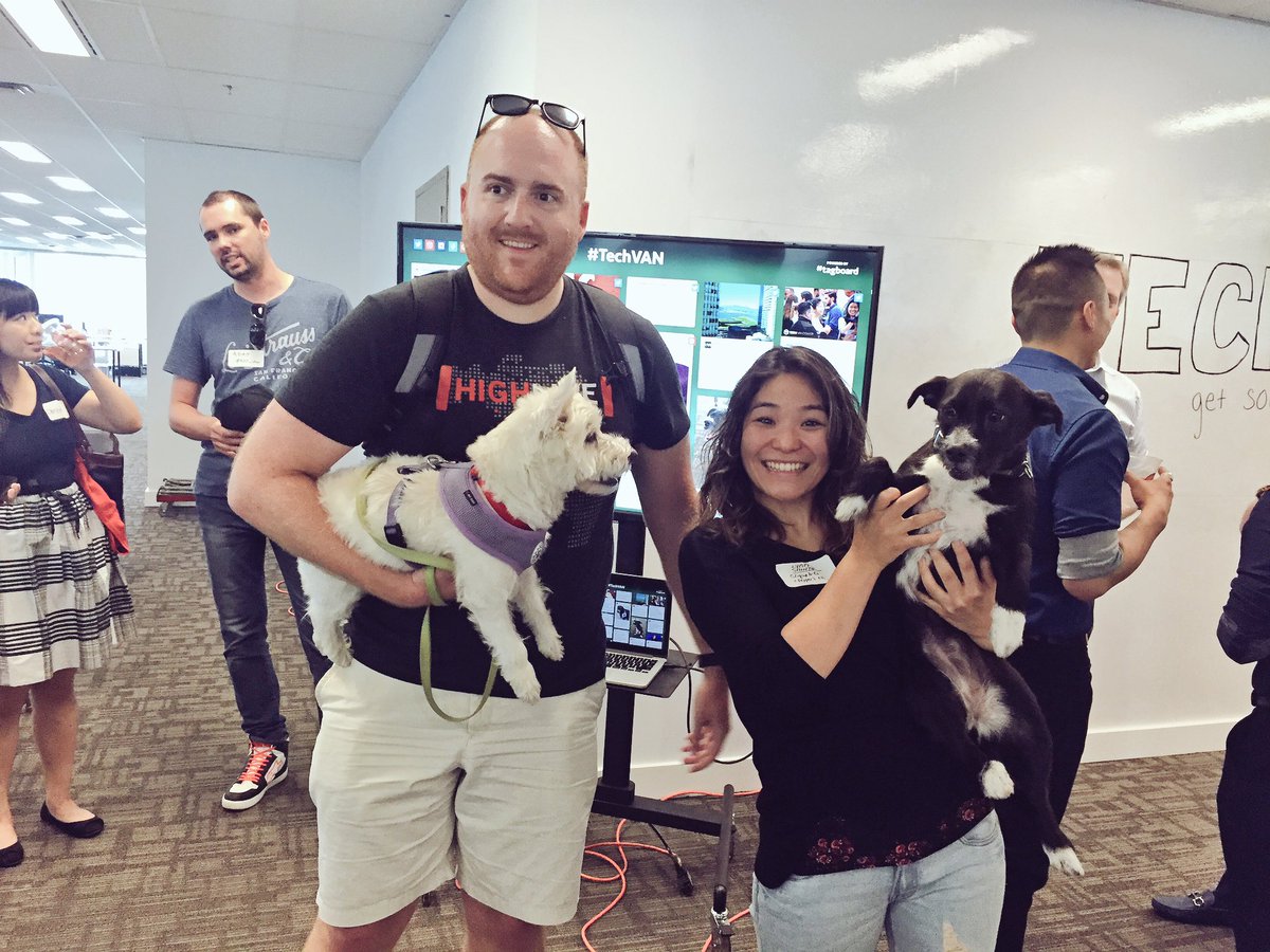 marbulger's tweet photo. #TechPuppy is a thing! Leave it to #TechVAN to one up the #TechTO #TechGoat ๐ถ๐ถ๐๐ผ https://t.co/YDfOnWOtuH