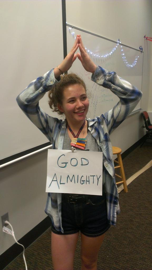 Rev_Kara's tweet photo. Feminist theology in action.  Bible skits. #datute https://t.co/r9tjrNjiXq