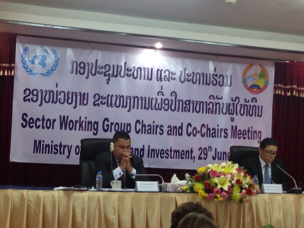 ChristensenNils's tweet photo. Good discussion about linkages btw sectors in prep of #RTM2016 w SWG chairs&amp;eco-chairs &amp; @charleschauvel @UNDPLaoPDR https://t.co/6JKkxv9U9t