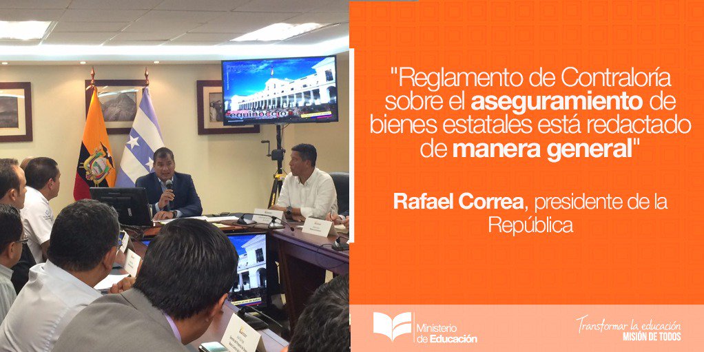 Educacion_Ec's tweet photo. Presidente @MashiRafael "Financieramente tiene razón el ministro de Educación @AXEA65" #ConversatorioMedios https://t.co/Gavx1SeFuT