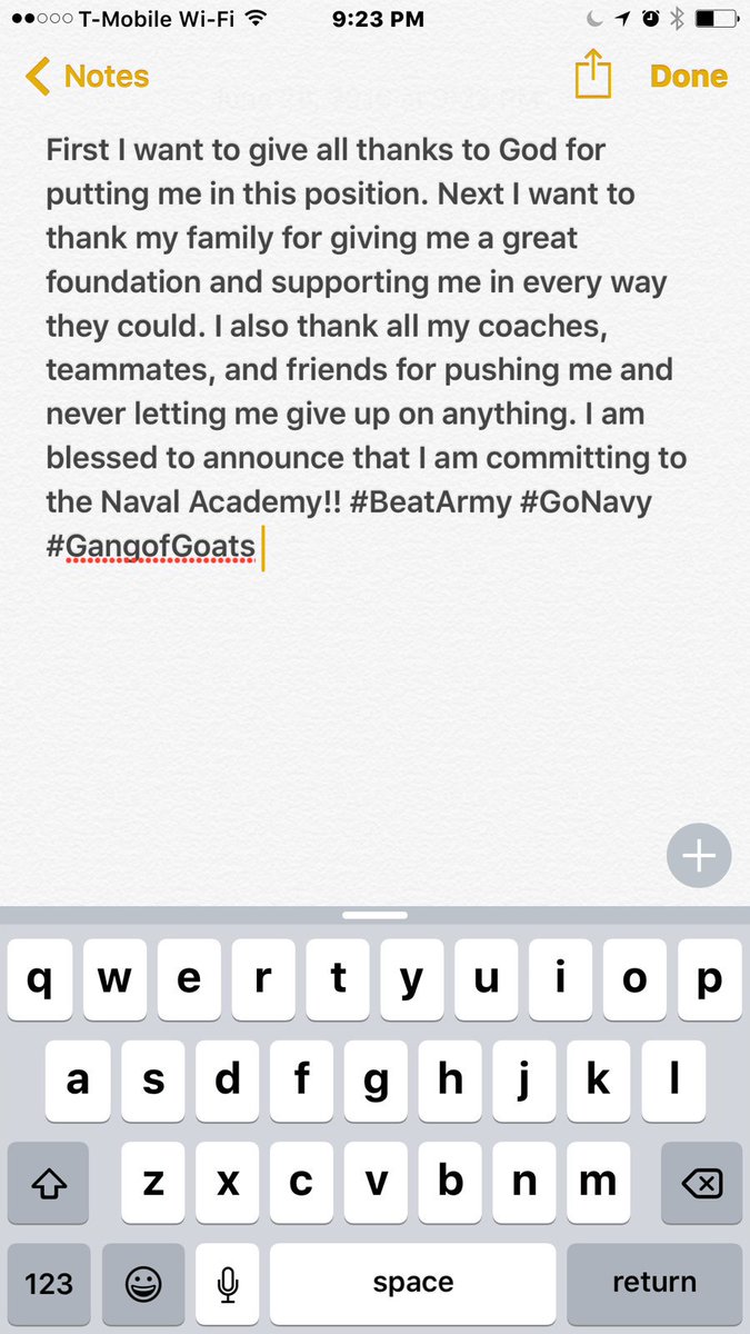 OFFIClALTY's tweet photo. Blessed to announce that I am committing to the Naval Academy 🏈 #RaiseTheSail https://t.co/hByNcLbf1b