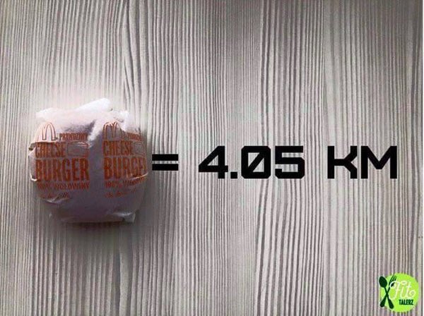 Tmblryt's tweet image. يجب عليك قطع هذه المسافة !
مقابل تناول اي من هذه الاعذية 🍟