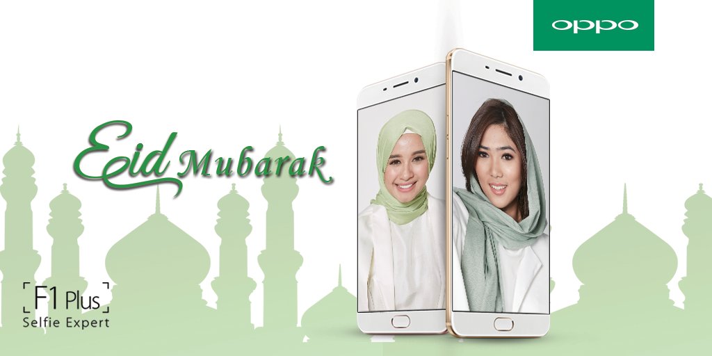 OPPOIndonesia's tweet photo. Selamat Hari Raya Idul Fitri 1437 H. Happy Eid Mubarak, O-Fans! #CaptureABrandNewYou https://t.co/L8uutUcCn5