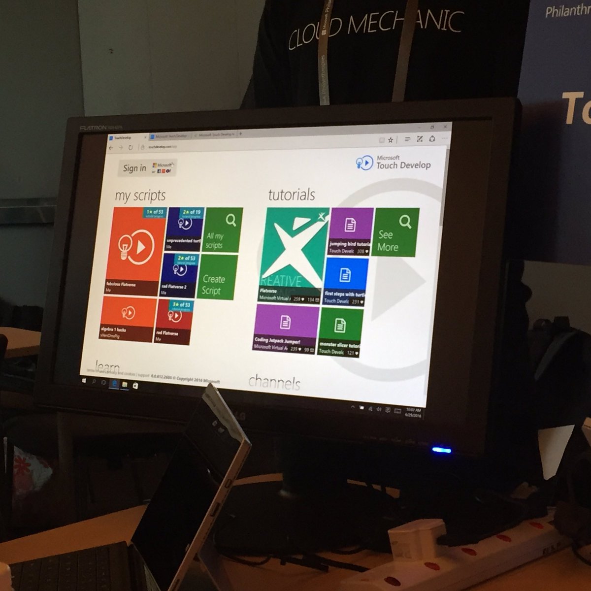 ZTimbrell's tweet image. So many incredible possibilities with #touchdevelop #enablingopportunities