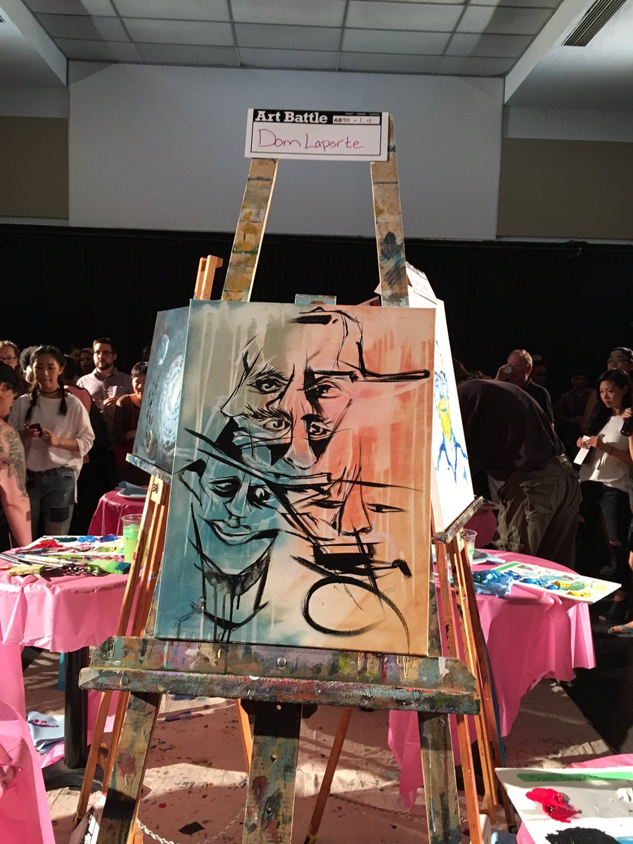 Pammaloulou's tweet photo. had the pleasure in watching @DomLint in action @artbattlecanada #only20mins #IdPayForThat #localartist https://t.co/PDEadBToMp