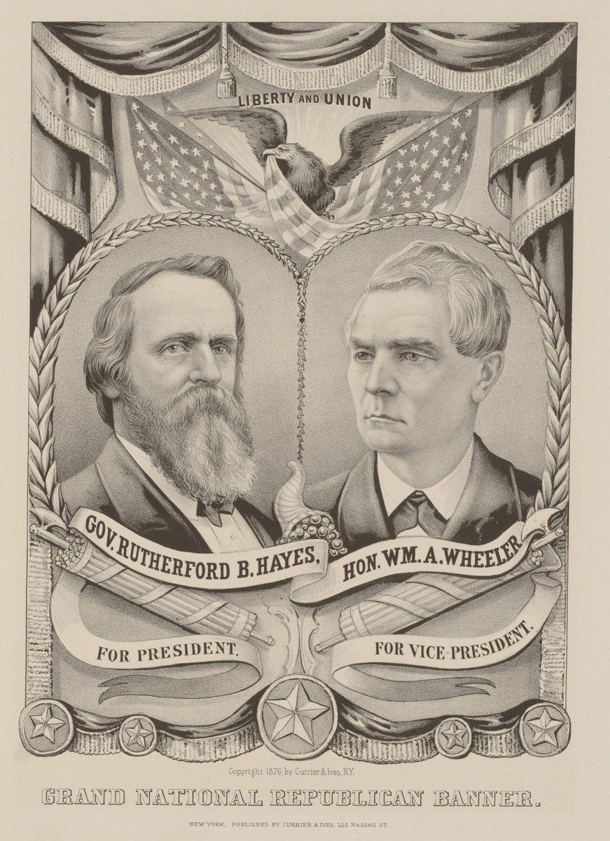 historychest's tweet photo. Rutherford Hayes campaign poster 1876. The most controversial presidential elections in the U.S. #history https://t.co/jQIXQ1Es2A