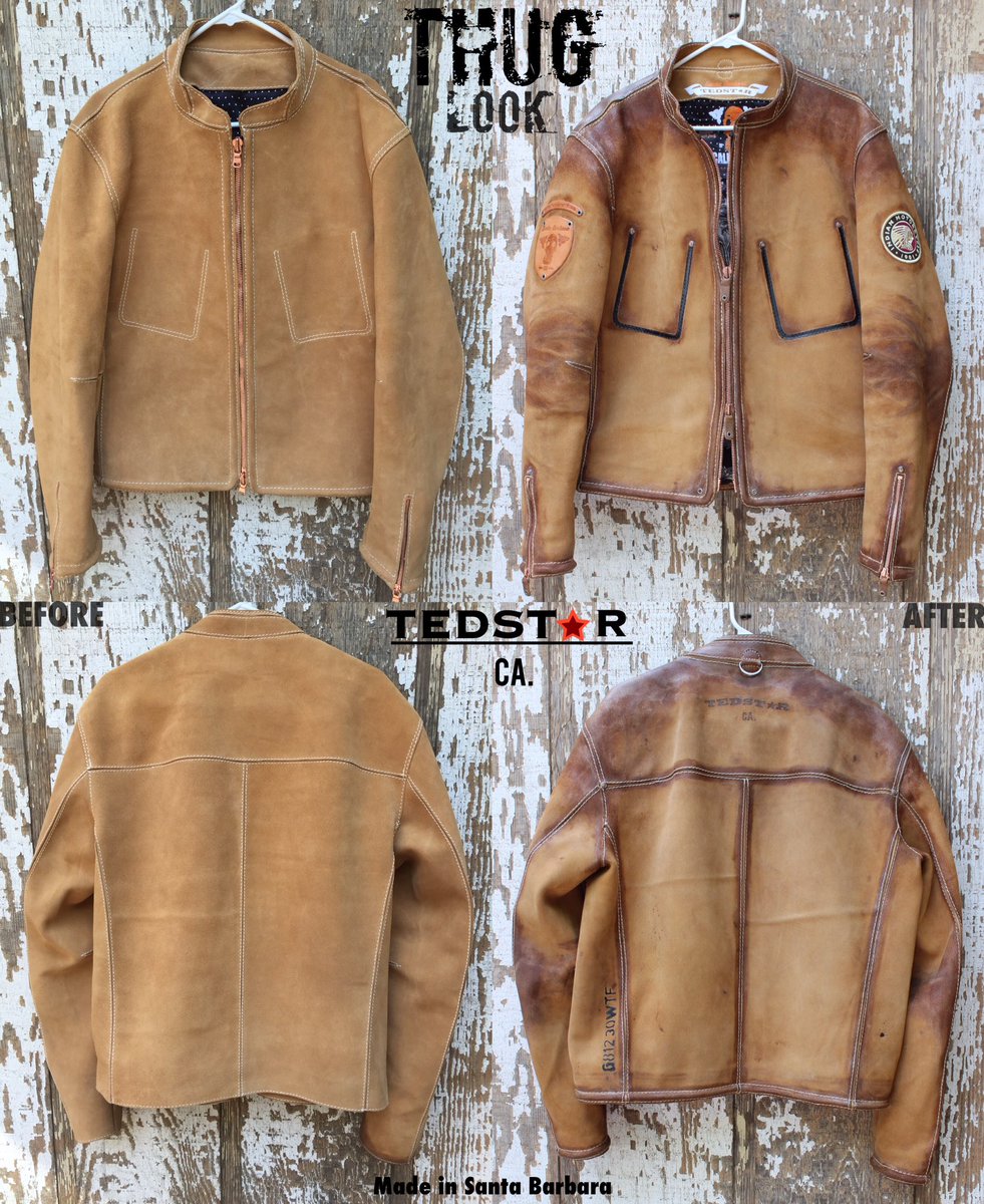 dobrianov's tweet photo. #distressed #leather #jacket #MadeinUSA #SantaBarbara #CA by #me #Tedos #design https://t.co/hBVjndADJ9 https://t.co/i3Yo3C3sQR