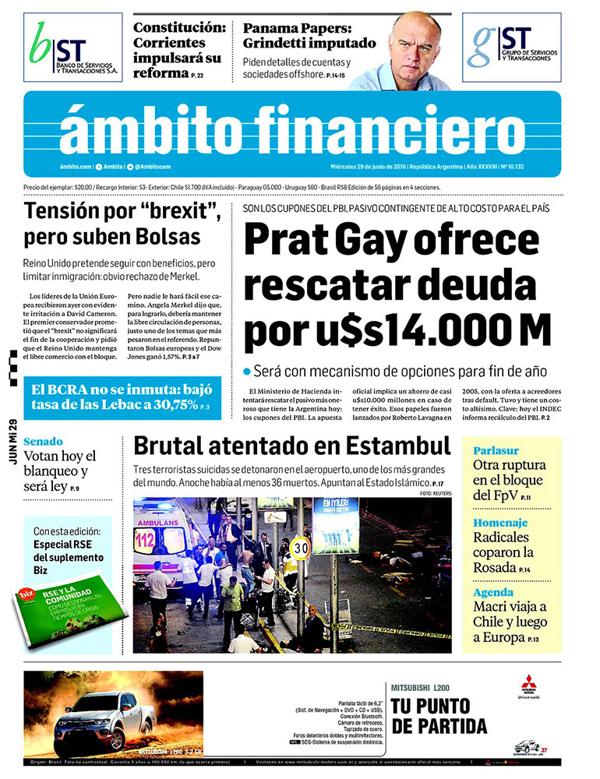 infobae's tweet photo. Diarios | Ámbito Financiero, El Cronista de hoy https://t.co/B3j73RAhNo https://t.co/9MboxC3uEi