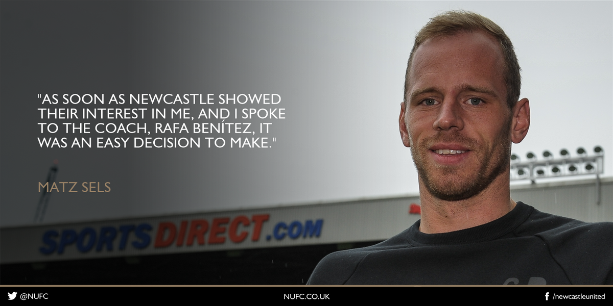 NUFC's tweet photo. .@MatzSels: "It was an easy decision to make" ⚫️⚪️ #SelsSigns https://t.co/cTRhhwZEgX
