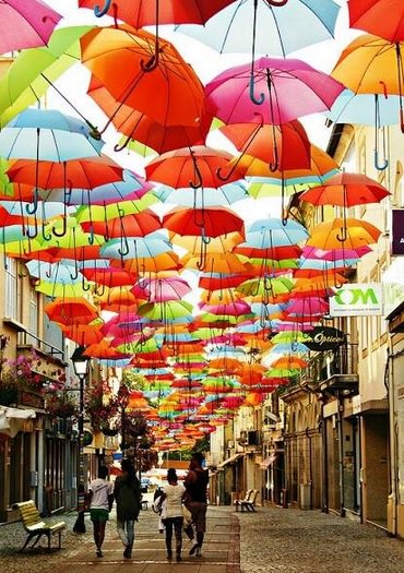 One World 365 On Twitter Umbrellas Street In Agueda Portugal
