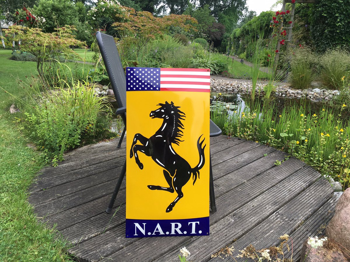 ProvaModena's tweet photo. #nart #enamel domed sign #ferrari north american racing team #250LM #512BBLM #250GTO 31 inch tall #automobilia https://t.co/X4Vr3sxIKa