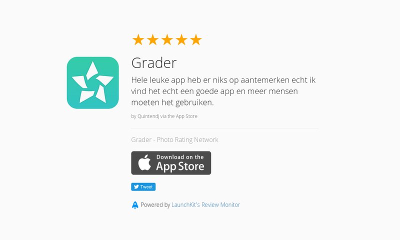 GoGrader's tweet image. 5 Star Review: "Grader: Hele leuke app heb er niks op aantemerken echt ik vind het echt ee…" launchkit.io/reviews/xPswzw…