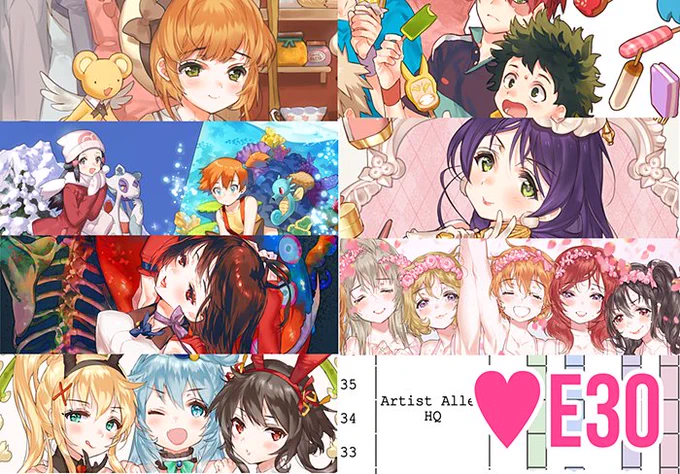 Anime Expo artist alley table E30! New posters, small quantities of LL art book&amp; vinyl banners~ see you real soon! 