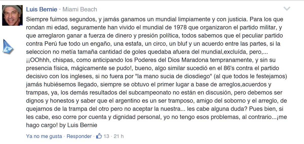 AlexusChile's tweet photo. por fin un argentino que dice lo que todos callan.  que grande que sos !!  ese es el camino para ser libres hermano. https://t.co/ZDUnYF8REI